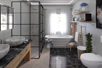 3d luxury bathroom, interior design, bedroom,kitchen remodel,modern house render