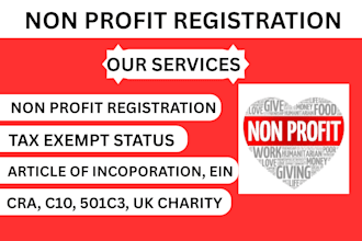 register 501c3 non profit, secure grants and register tax exempt in every state