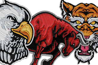 do embroidery patch design with vector files