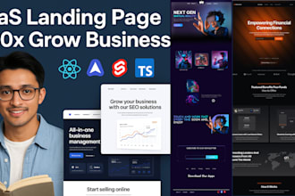 create modern saas website with react next js typescript tailwind CSS