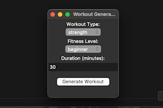build a personalized workout generator app