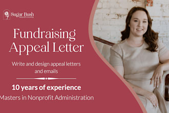 write and design a fundraising appeal letter for your nonprofit