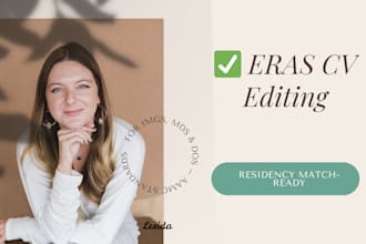 revamp, edit, and format your eras CV for residency match success