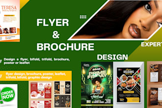 design flyer design brochure poster leaflet trifold bifold graphic design events