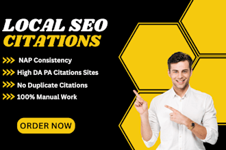 rank locally with manual, high quality SEO citation for google maps