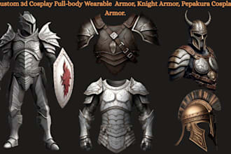 do 3d armor for cosplay,3d wearable armor, full knight armor, pepakura armor