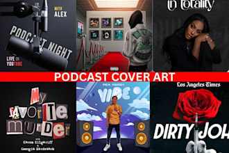 podcast cover art thumbnail design album artwork podcast logo creation