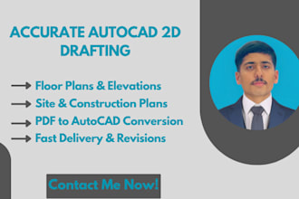 draft precise 2d architectural and floor plans in autocad