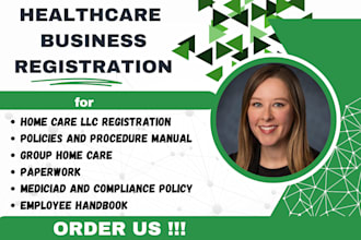 set up your healthcare business, create policies, medicaid, insurance, handbooks