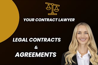 draft and review legal contracts, agreements, nda as your lawyer
