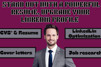 write, design, upgrade your resume, CV, cover letter, and linkedin
