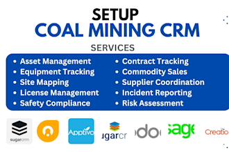 setup coal mining CRM oracle CRM odoo freshworks sage apptivo sugar CRM creatio