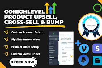 setup gohighlevel main product bump one click upsell downsell cross sell bundle