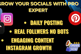 grow instagram tiktok facebook with organic strategy engaging content