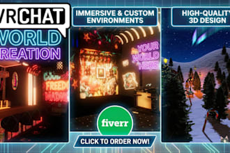 create a custom vrchat world, vrchat map, 3d environment