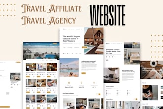 setup travel affiliate website travel blog website agency for passive income