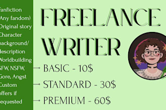 write a fanfiction, original story, character backstory etc