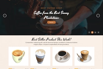 design coffee shop website, coffee and cafe bars website coffee loyalty reward