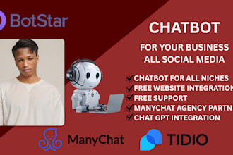 do chatbot for facebook messenger,instagram,and your website using manychat