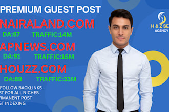 genrate seo backlinks by premium guest post on nairaland, apnews and houzz