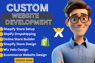 build redesign setup shopify dropshipping store wix  website wix velo wix blog
