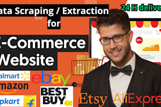 scrape product data from amazon, etsy, or shopify