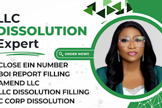 dissolve llc, close ein, ccorp, amend llc, llc registration, reinstate llc