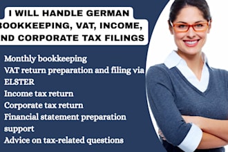 do german bookkeeping, vat, income, and corporate tax filings
