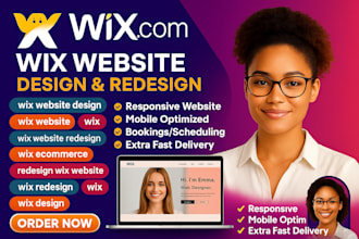 do wix website redesign or design wix  website wix velo code wix SEO wix studio