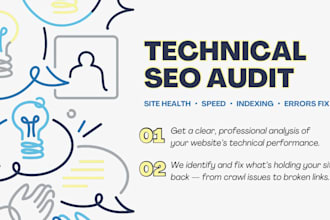 do a detailed technical SEO analysis with action plan
