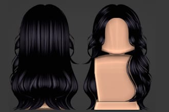 create cutom roblox hair, accessories, ugc items, 3d models