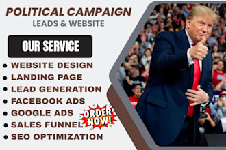 design a modern political campaign website for your party, election website