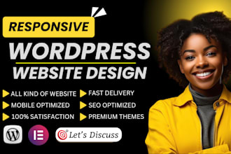 create wordpress website design, blog design on elementor pro bluehost hostinger