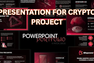 crypto, nft, ai, metaverse, pitch deck or powerpoint presentation design