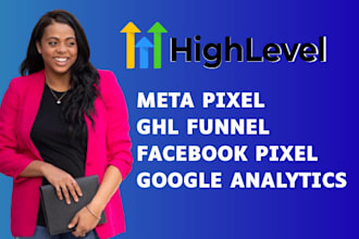 do gohighlevel webinar sales funnel setup fb pixel google analytics 4 meta pixel