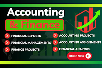 do your accounting and finance assignments, tasks, reports, financial statements