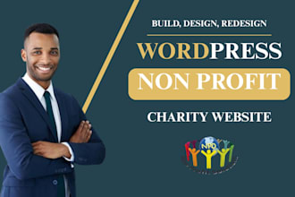 design website for non profit charity 501c3 bylaws ngo donation on wix wordpress