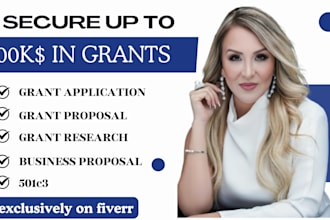 grant writing and submission, proposal, research, application, business plan
