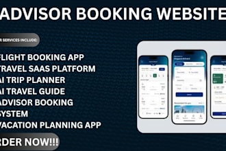 do advisor booking saas website, ai travel agent, trip flight itinerary app