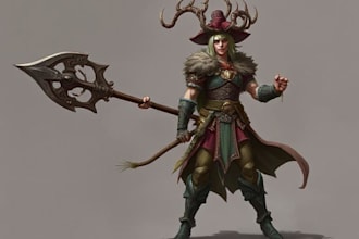 create a dnd art and d and d character for you