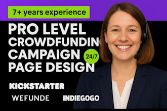 premium HD crowdfunding campaign creation on indiegogo kickstarter and wefunder