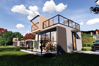create 3d interior and exterior design for your apartment, tiny house, duplex