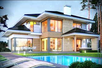 create 3d interior and exterior design for your apartment, tiny house, facade