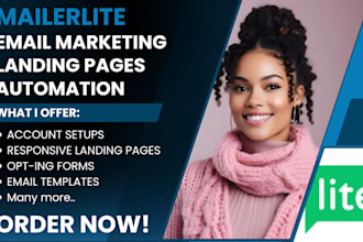 design klaviyo, mailerlite, brevo, hubspot and mailchimp email template landing