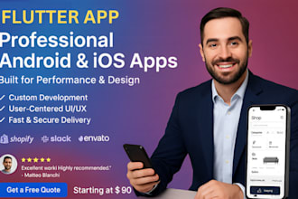develop responsive flutter apps for android and ios with firebase support