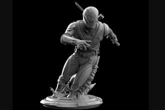 3d sculpture, action figure, 3d miniature, warhammer, resin 3d print, 3d sculpt