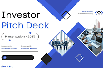 create powerpoint and investor pitch deck designs for your business