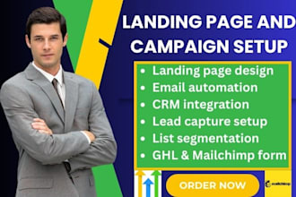 design landing page form gohighlevel mailchimp automation website integration