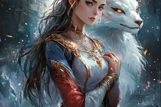 made a dnd art, fantasy character, scifi, and dnd party