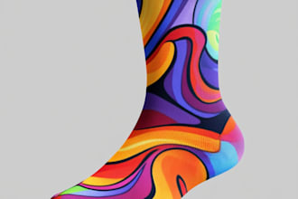 create a custom and unique socks design art for you